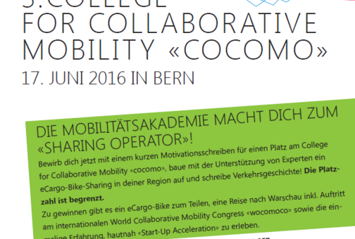 cocomo 2016 zum Thema eCargo-Bikes - bewerben, mitmachen, gewinnen!
